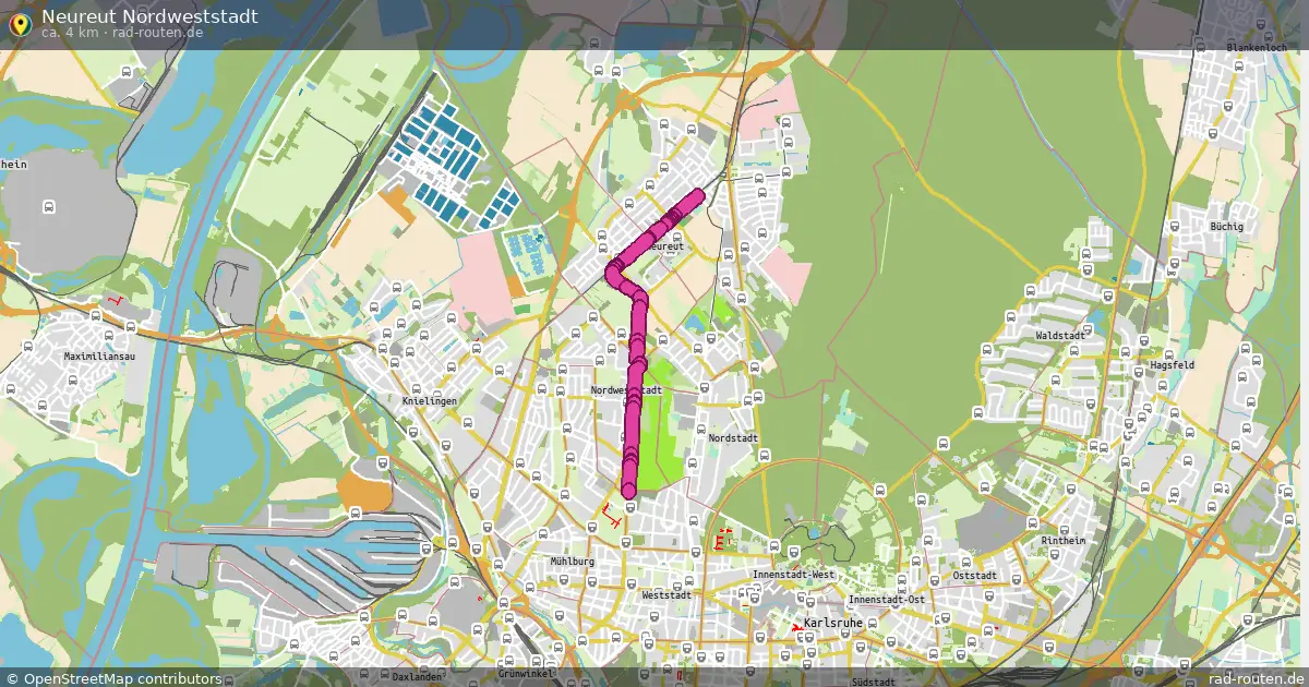 Neureut Nordweststadt – Fernradroute auf Rad-Routen.de