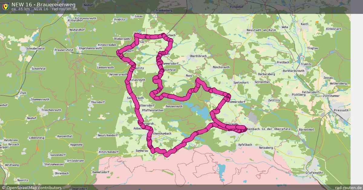 NEW 16 - Brauereienweg (NEW 16) – Fernradroute auf Rad-Routen.de