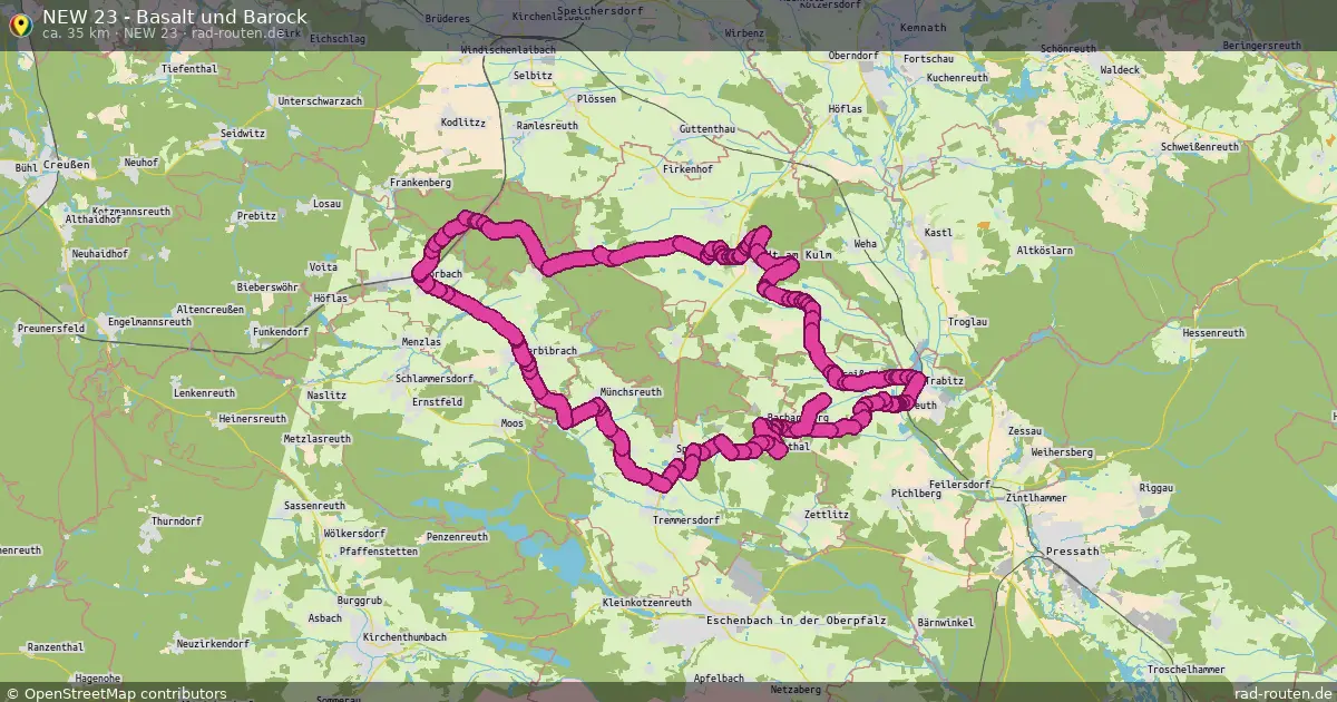 NEW 23 - Basalt und Barock (NEW 23) – Fernradroute auf Rad-Routen.de