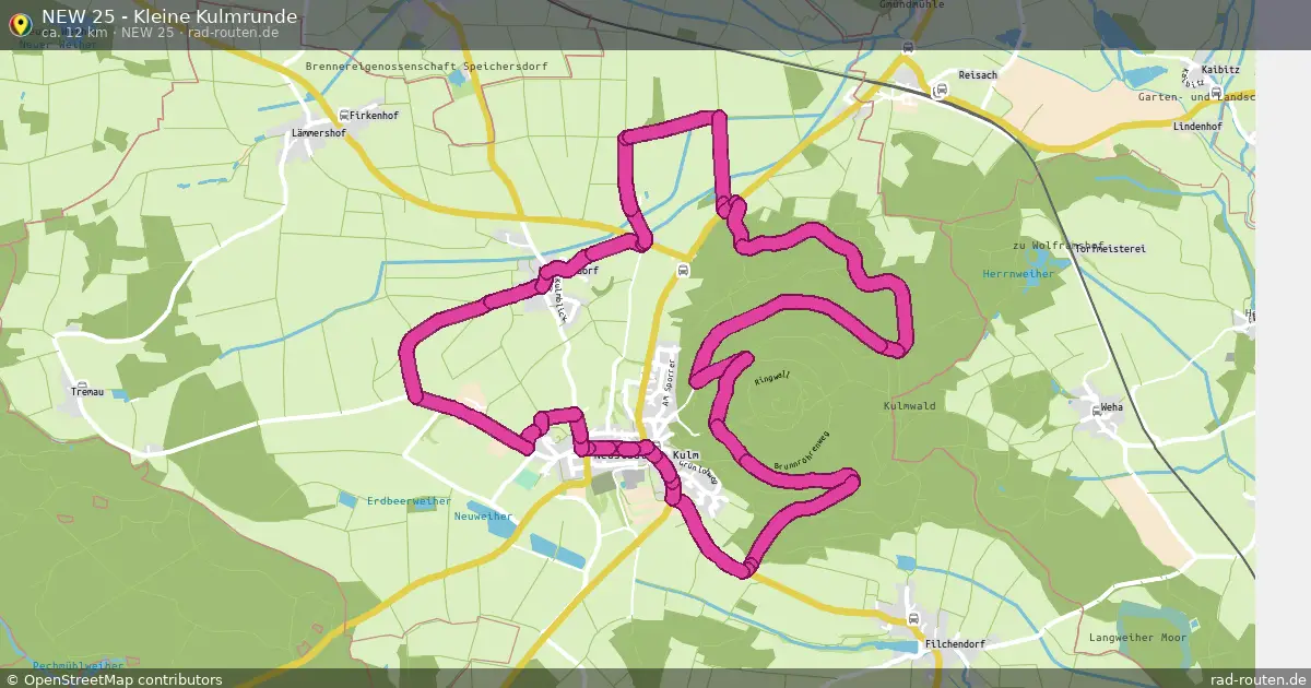NEW 25 - Kleine Kulmrunde (NEW 25) – Fernradroute auf Rad-Routen.de