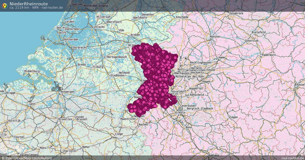 NiederRheinroute (NRR) – Fernradroute auf Rad-Routen.de
