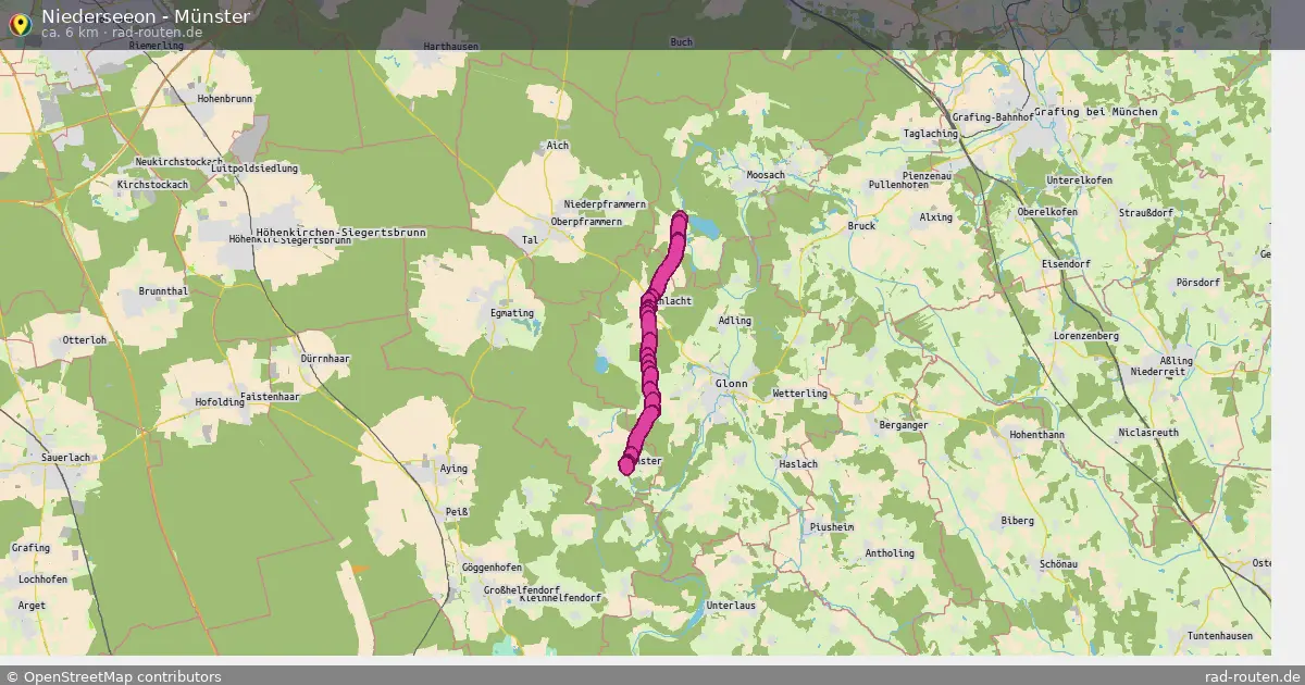 Niederseeon - Münster – Fernradroute auf Rad-Routen.de