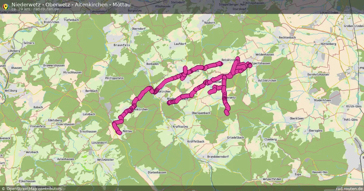 Niederwetz - Oberwetz - Altenkirchen - Möttau – Fernradroute auf Rad-Routen.de
