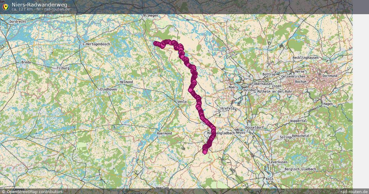 Niers-Radwanderweg (Ni) – Fernradroute auf Rad-Routen.de