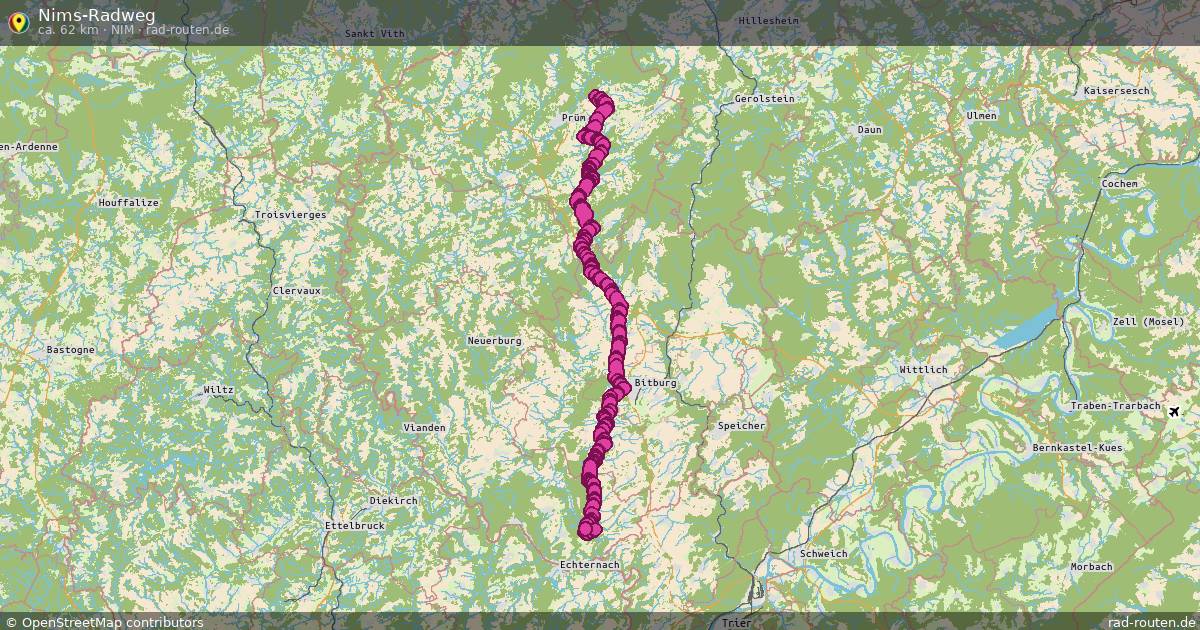 Nims-Radweg (Nim) – Fernradroute auf Rad-Routen.de