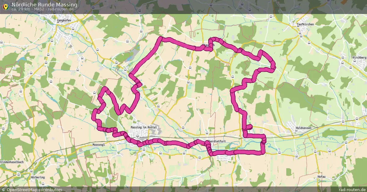 Nördliche Runde Massing (Mas2) – Fernradroute auf Rad-Routen.de