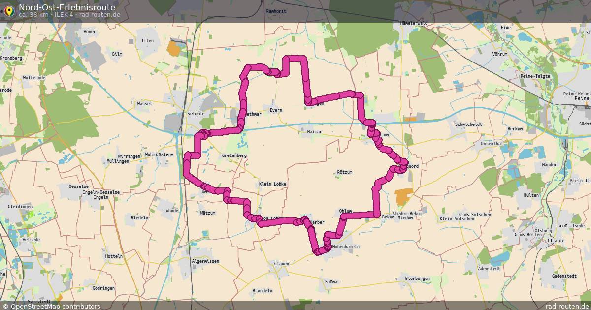 Nord-Ost-Erlebnisroute (ILEK-4) – Fernradroute auf Rad-Routen.de