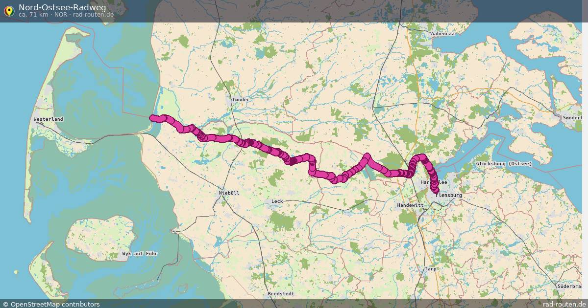 Nord-Ostsee-Radweg (NOR) – Fernradroute auf Rad-Routen.de