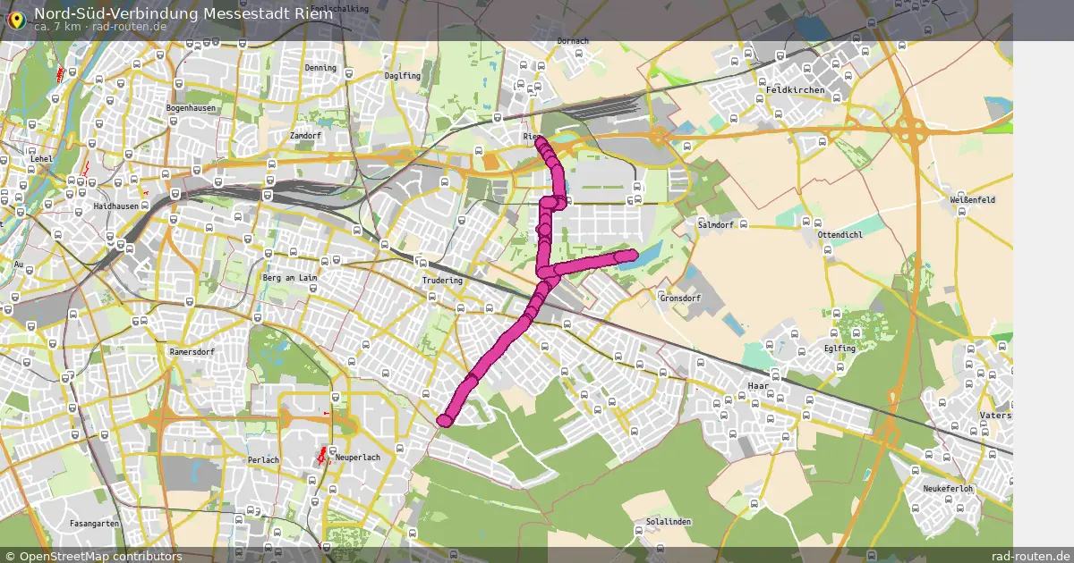 Nord-Süd-Verbindung Messestadt Riem – Fernradroute auf Rad-Routen.de