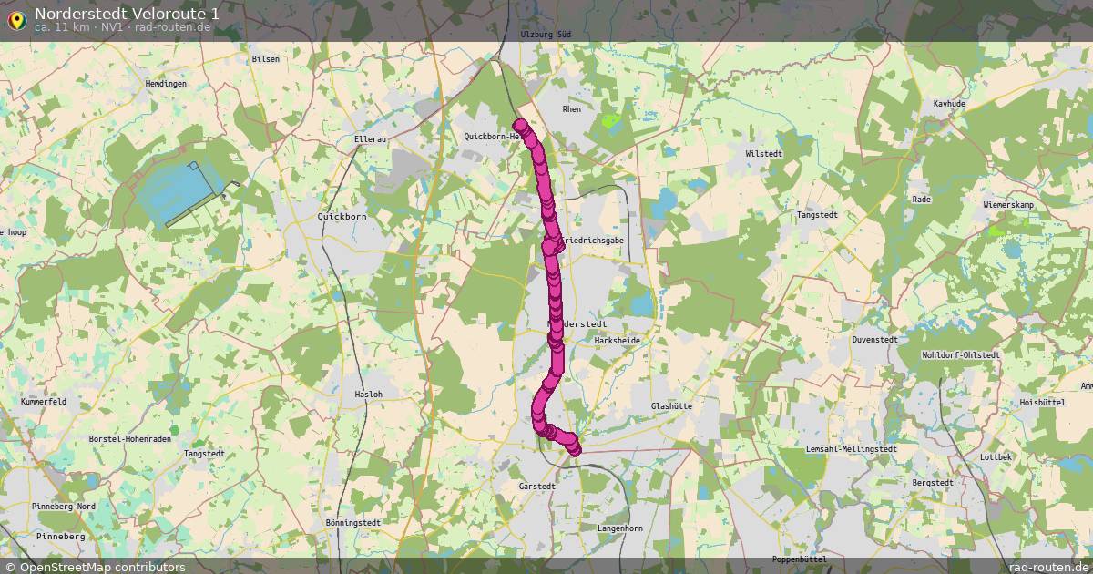 Norderstedt Veloroute 1 (NV1) – Fernradroute auf Rad-Routen.de