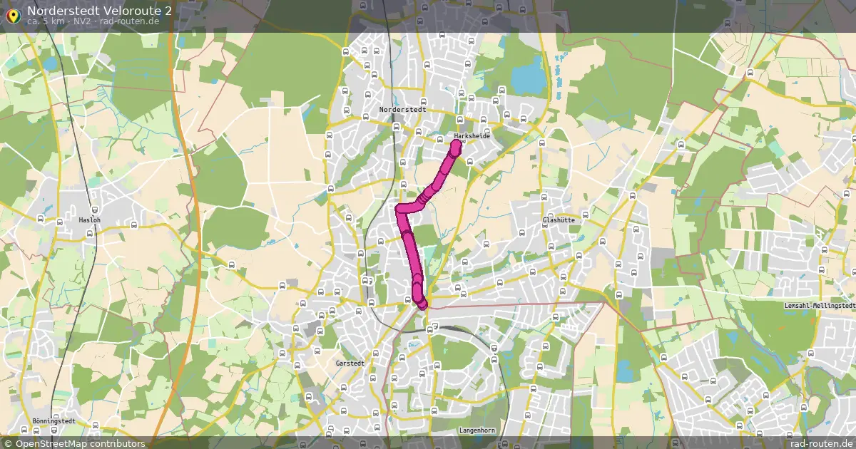 Norderstedt Veloroute 2 (NV2) – Fernradroute auf Rad-Routen.de