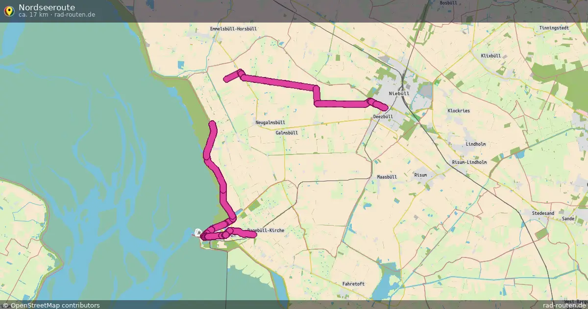 Nordseeroute – Fernradroute auf Rad-Routen.de