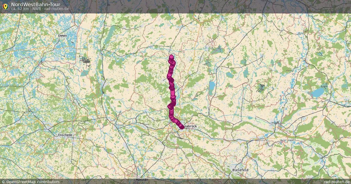 NordWestBahn-Tour (NWB) – Fernradroute auf Rad-Routen.de
