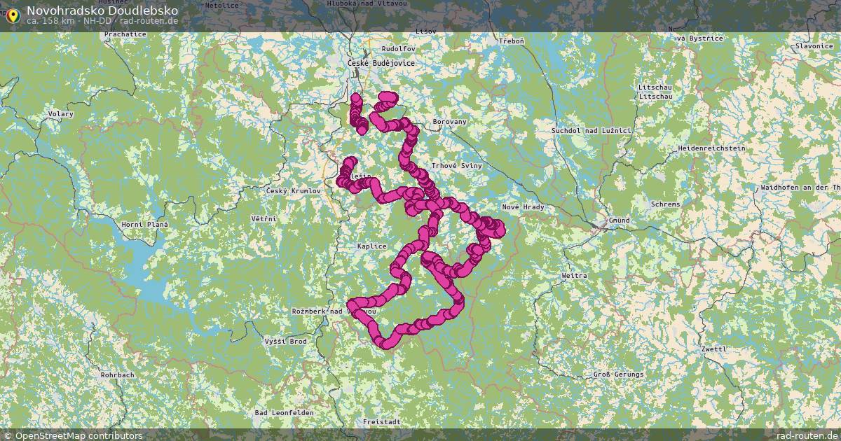 Novohradsko Doudlebsko (NH-DD) – Fernradroute auf Rad-Routen.de