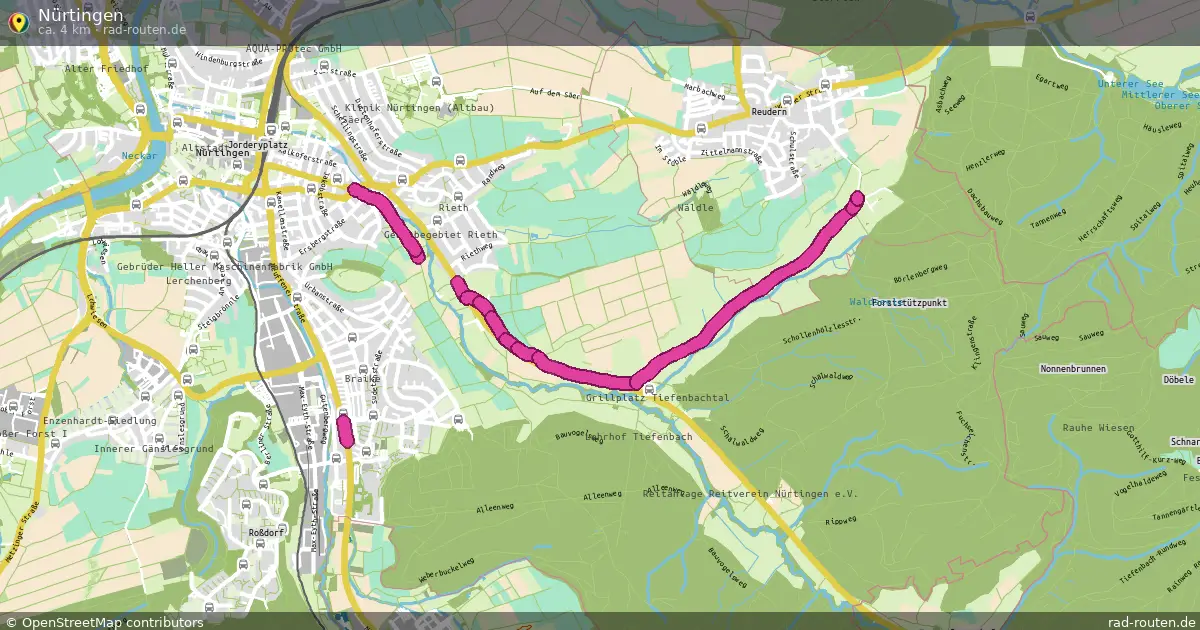 Nürtingen – Fernradroute auf Rad-Routen.de
