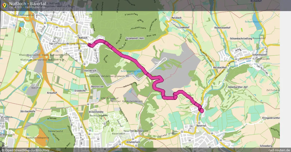 Nußloch - Baiertal – Fernradroute auf Rad-Routen.de