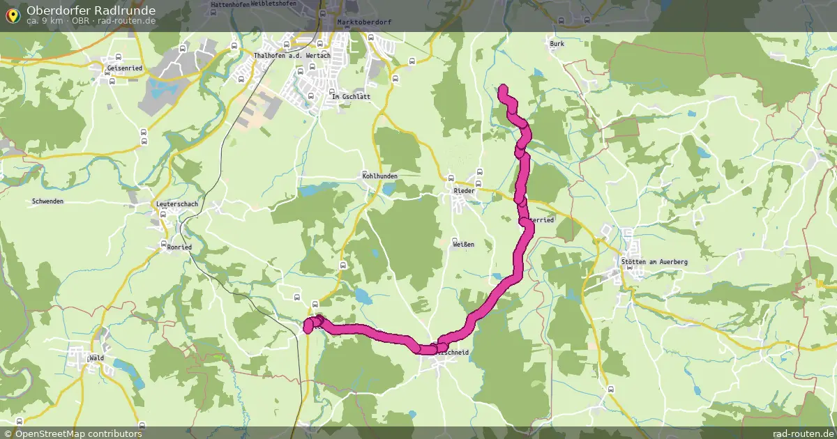 Oberdorfer Radlrunde (Obr) – Fernradroute auf Rad-Routen.de