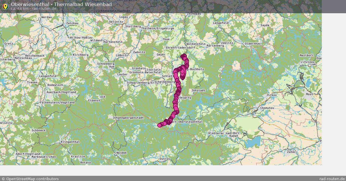 Oberwiesenthal - Thermalbad Wiesenbad – Fernradroute auf Rad-Routen.de