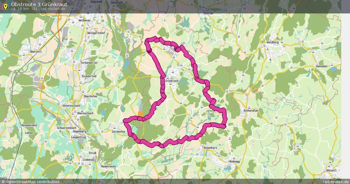 Obstroute 3 Grünkraut (O3) – Fernradroute auf Rad-Routen.de