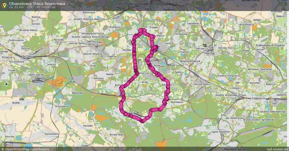Obwodowa Trasa Rowerowa (OTR) – Fernradroute auf Rad-Routen.de