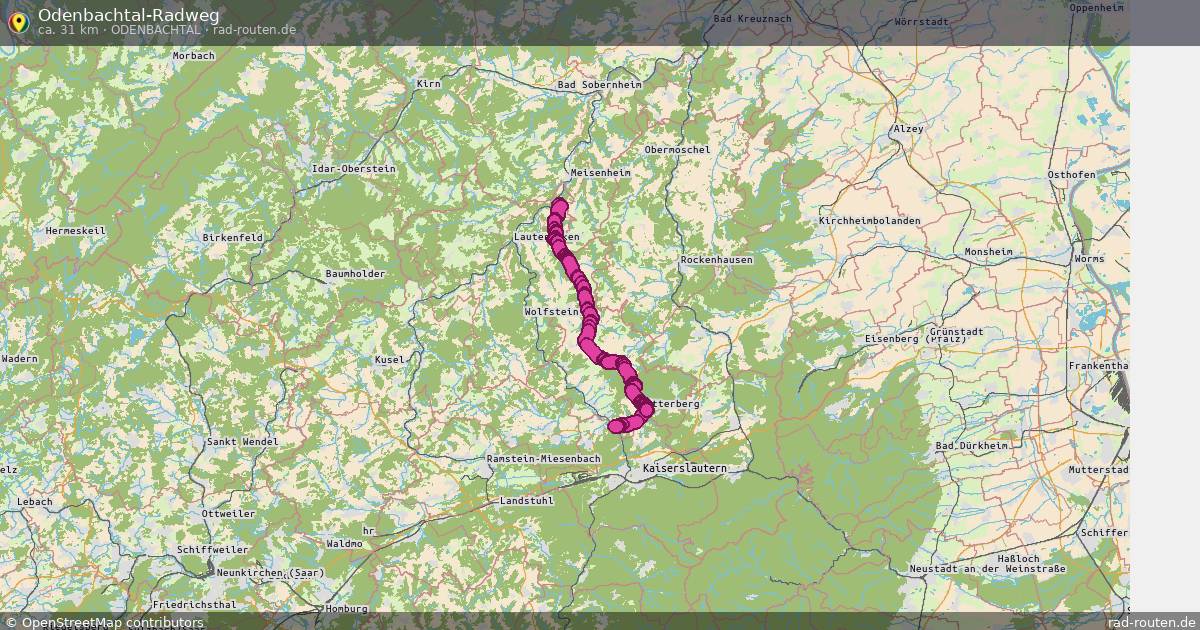 Odenbachtal-Radweg (Odenbachtal) – Fernradroute auf Rad-Routen.de