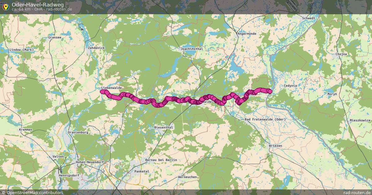 Oder-Havel-Radweg (OHR) – Fernradroute auf Rad-Routen.de