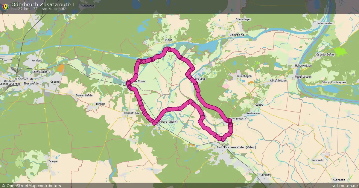 Oderbruch Zusatzroute 1 (Z1) – Fernradroute auf Rad-Routen.de