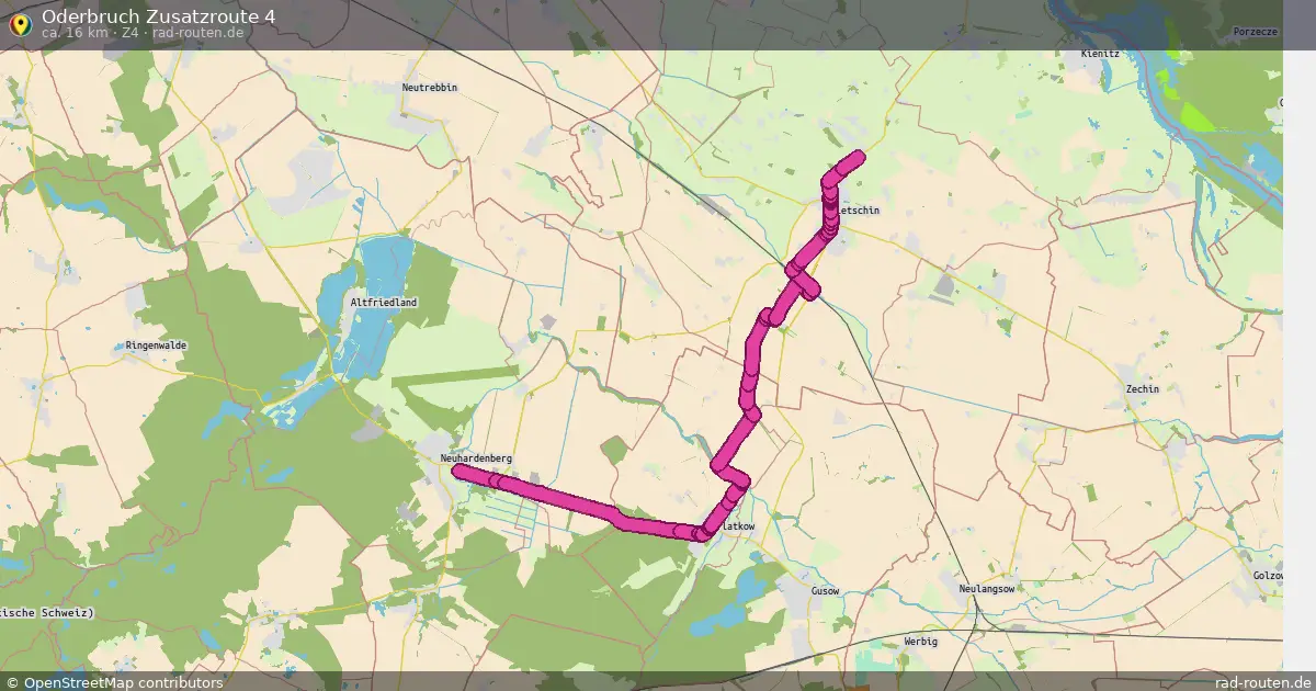 Oderbruch Zusatzroute 4 (Z4) – Fernradroute auf Rad-Routen.de