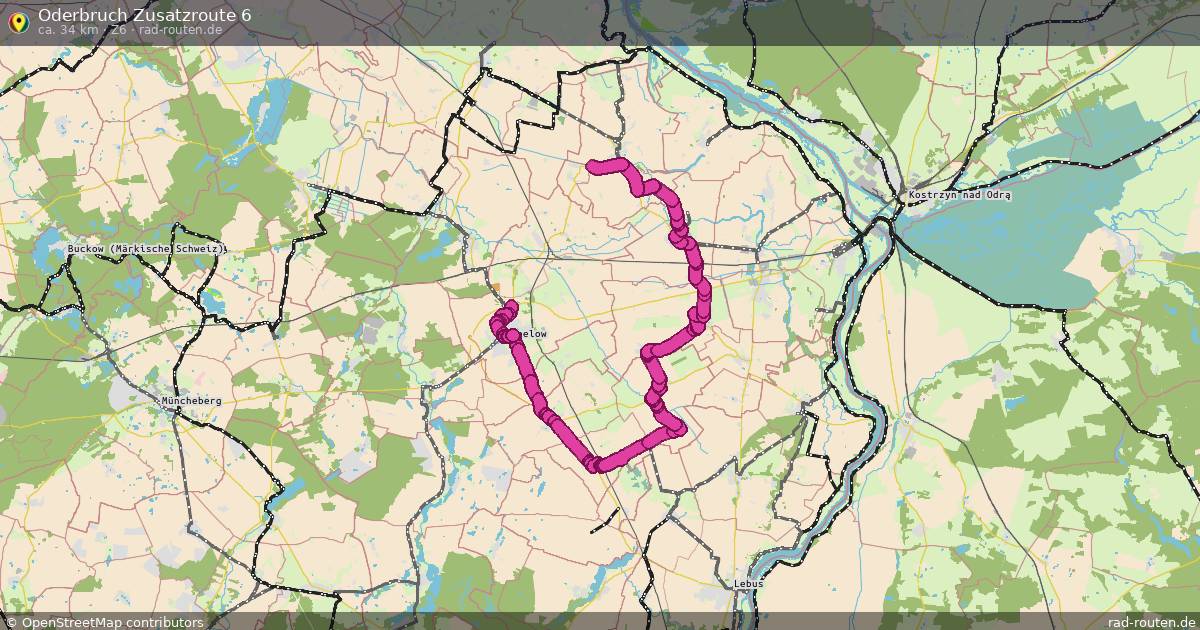 Oderbruch Zusatzroute 6 (Z6) – Fernradroute auf Rad-Routen.de