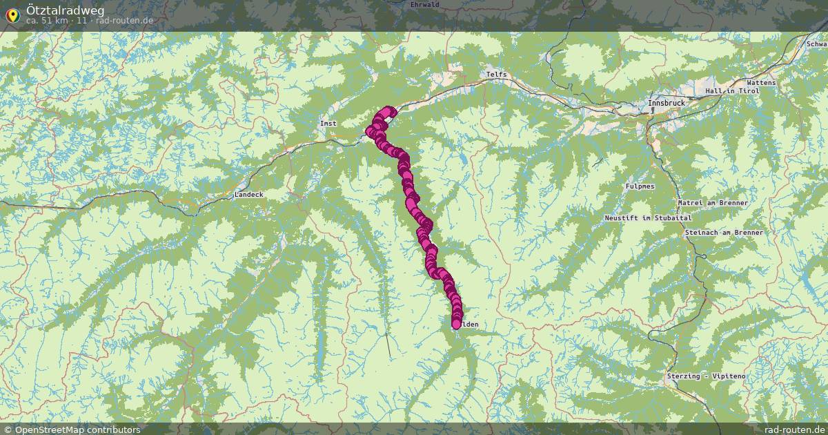 Ötztalradweg (11) – Fernradroute auf Rad-Routen.de