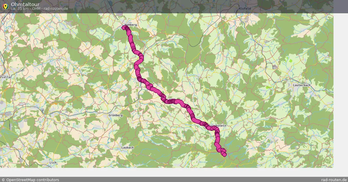 Ohmtaltour (Ohm) – Fernradroute auf Rad-Routen.de