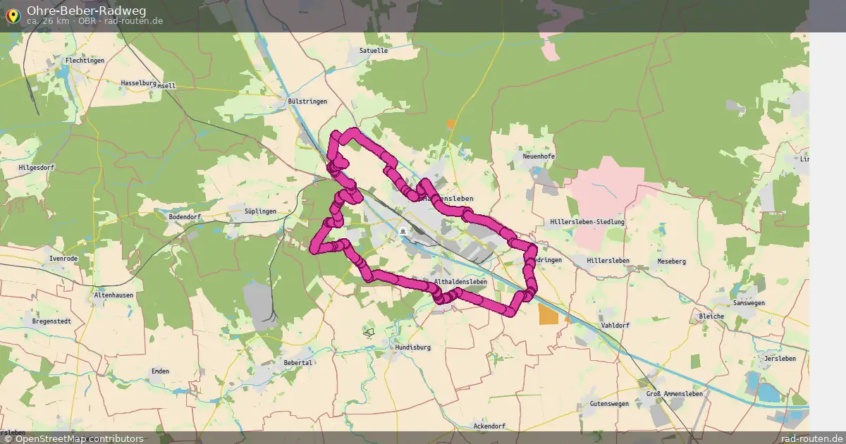 Ohre-Beber-Radweg (OBR) – Fernradroute auf Rad-Routen.de