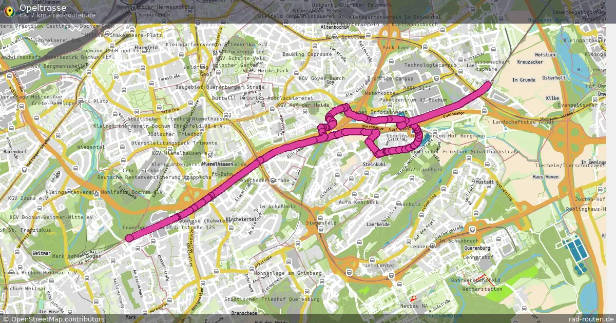 Opeltrasse – Fernradroute auf Rad-Routen.de