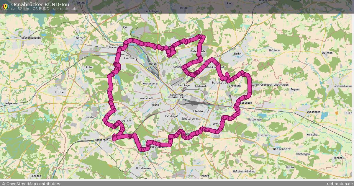 Osnabrücker RUND-Tour (OS-RUND) – Fernradroute auf Rad-Routen.de