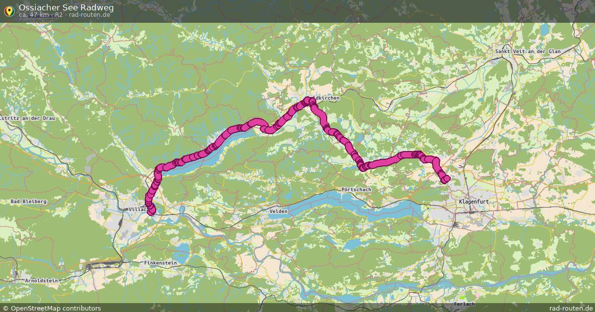 Ossiacher See Radweg (R2) – Fernradroute auf Rad-Routen.de