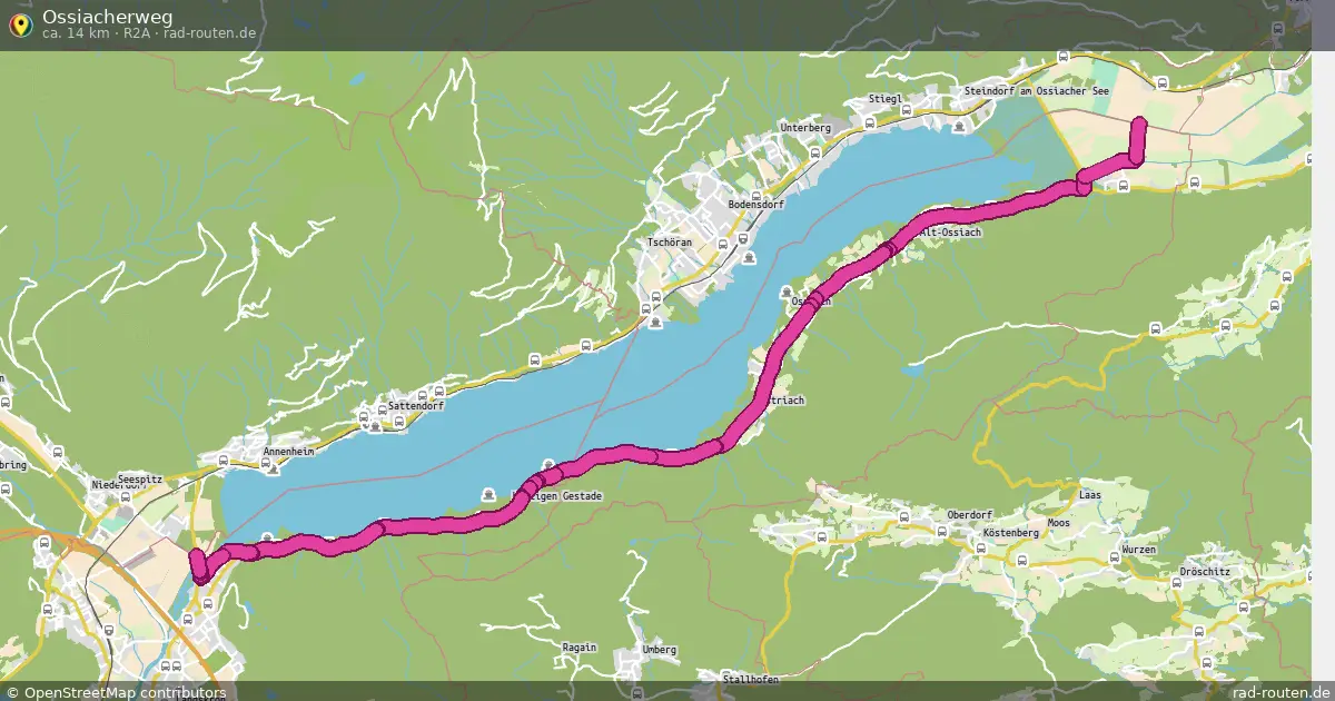 Ossiacherweg (R2A) – Fernradroute auf Rad-Routen.de