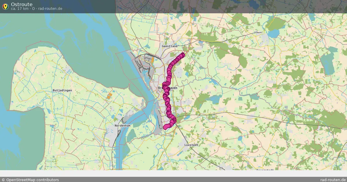 Ostroute (O) – Fernradroute auf Rad-Routen.de