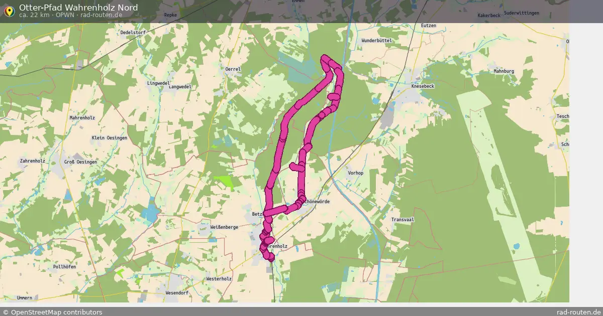 Otter-Pfad Wahrenholz Nord (OPWN) – Fernradroute auf Rad-Routen.de