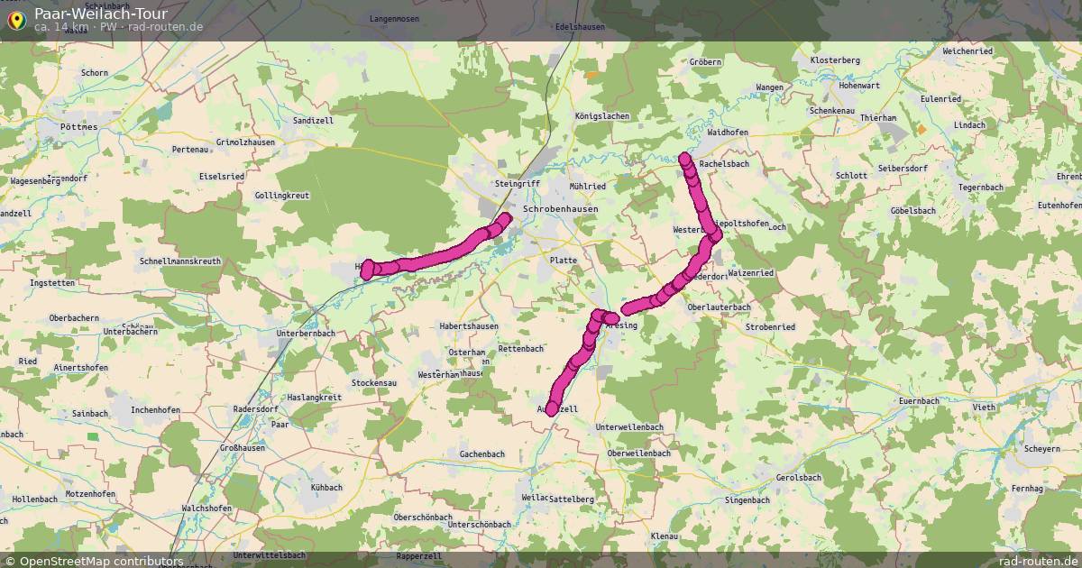 Paar-Weilach-Tour (PW) – Fernradroute auf Rad-Routen.de