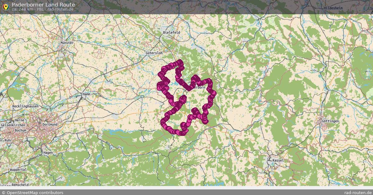 Paderborner Land Route (PBL) – Fernradroute auf Rad-Routen.de