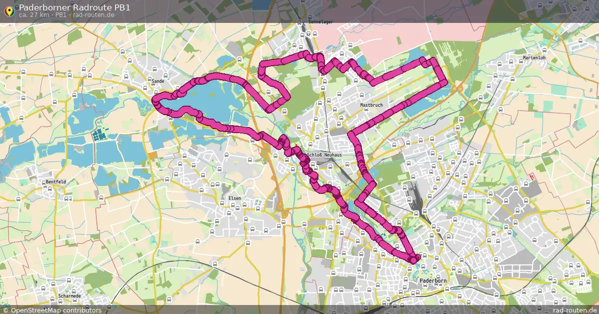 Paderborner Radroute PB1 (PB1) – Fernradroute auf Rad-Routen.de