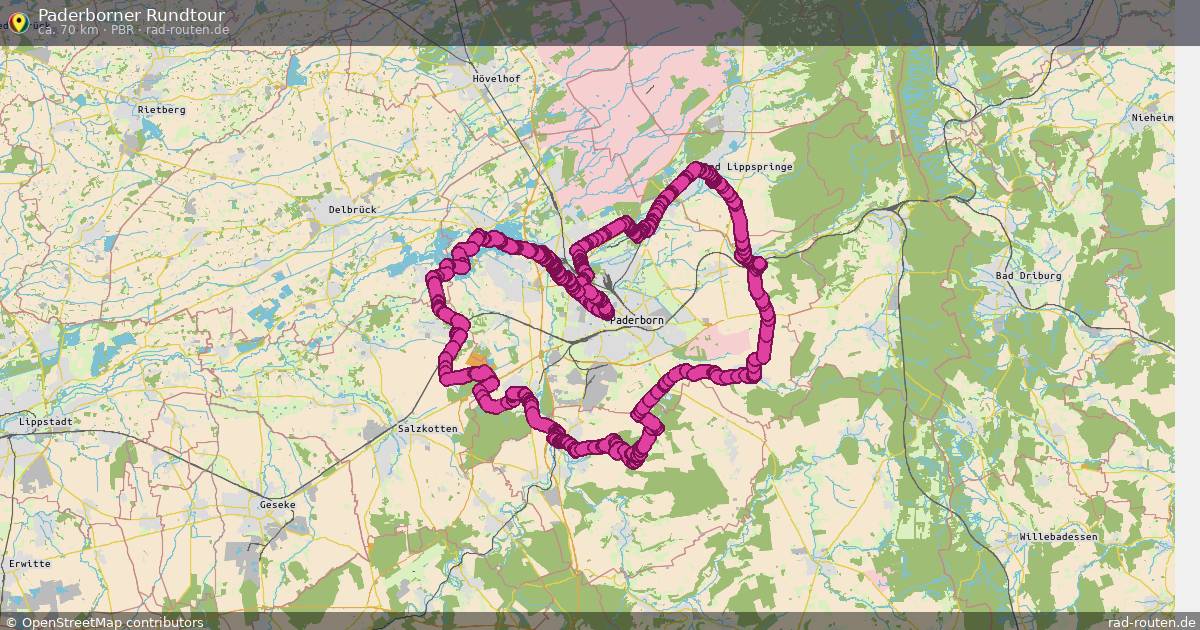 Paderborner Rundtour (PBR) – Fernradroute auf Rad-Routen.de