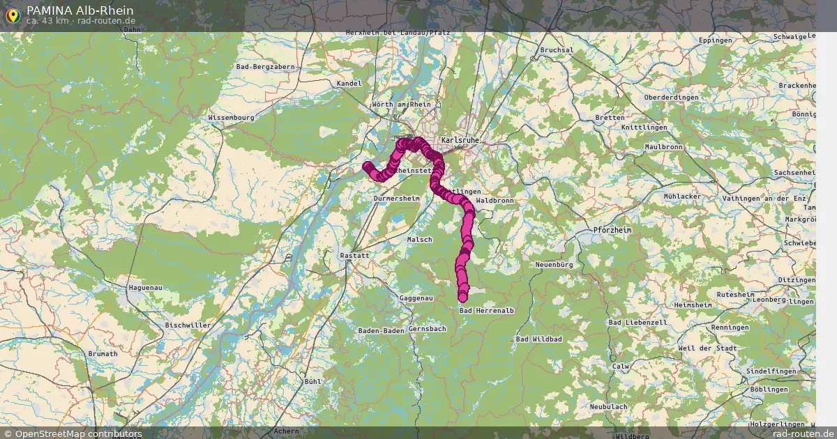 PAMINA Alb-Rhein – Fernradroute auf Rad-Routen.de