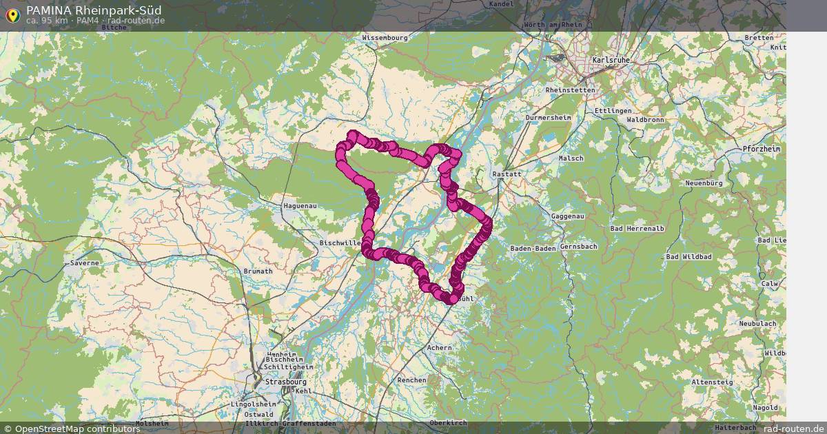 PAMINA Rheinpark-Süd (PAM4) – Fernradroute auf Rad-Routen.de