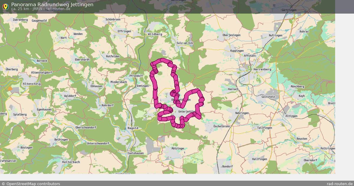 Panorama Radrundweg Jettingen (JRRW) – Fernradroute auf Rad-Routen.de