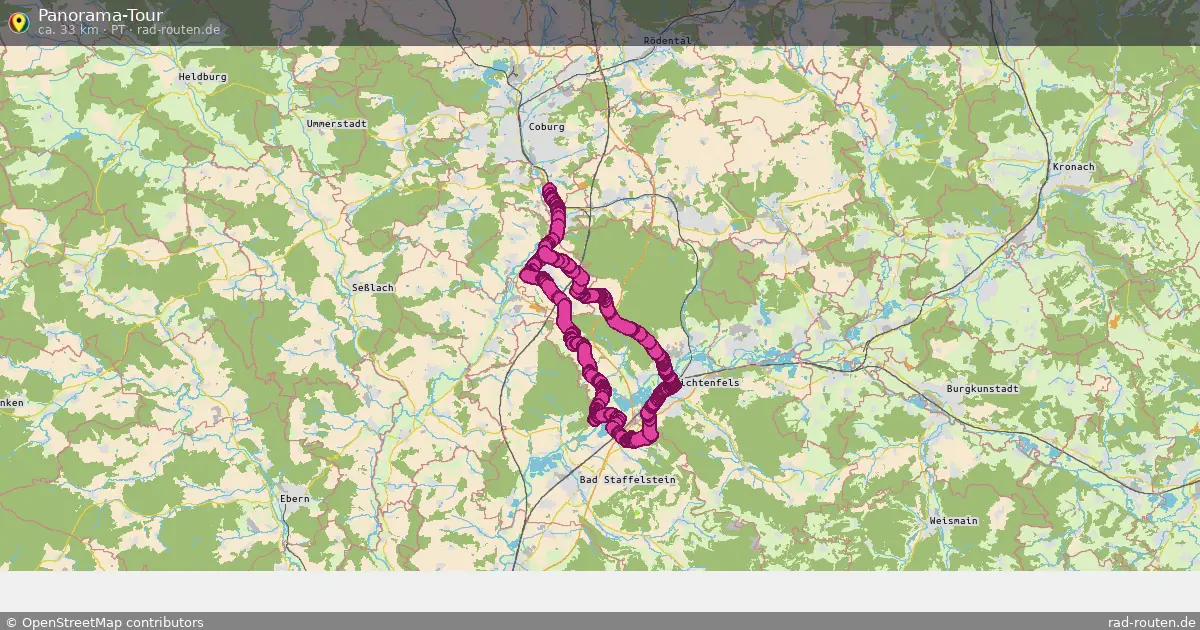 Panorama-Tour (PT) – Fernradroute auf Rad-Routen.de