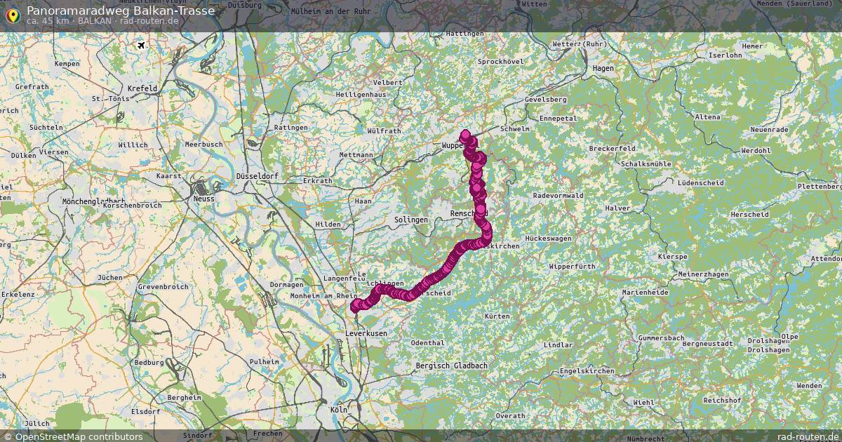 Panoramaradweg Balkan-Trasse (Balkan) – Fernradroute auf Rad-Routen.de