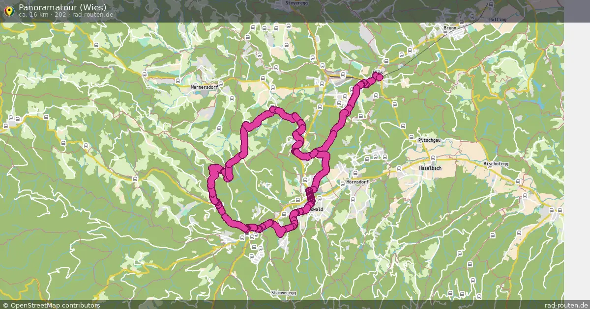 Panoramatour (Wies) (202) – Fernradroute auf Rad-Routen.de