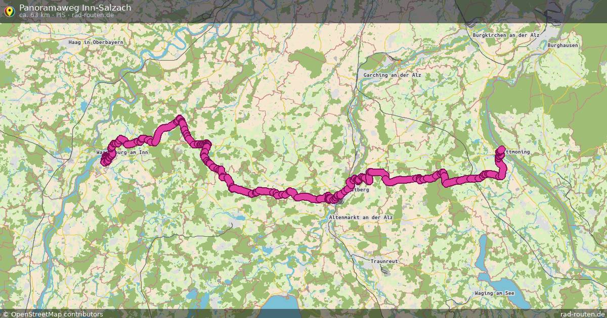 Panoramaweg Inn-Salzach (PIS) – Fernradroute auf Rad-Routen.de