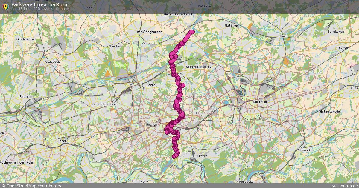 Parkway EmscherRuhr (PER) – Fernradroute auf Rad-Routen.de